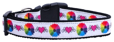 Technicolor Love Nylon Dog Collar XL